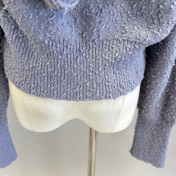 Free People Found My Friend Hoodie in Storm-lavender size Small Cropped Slouchy - Picture 10 of 15